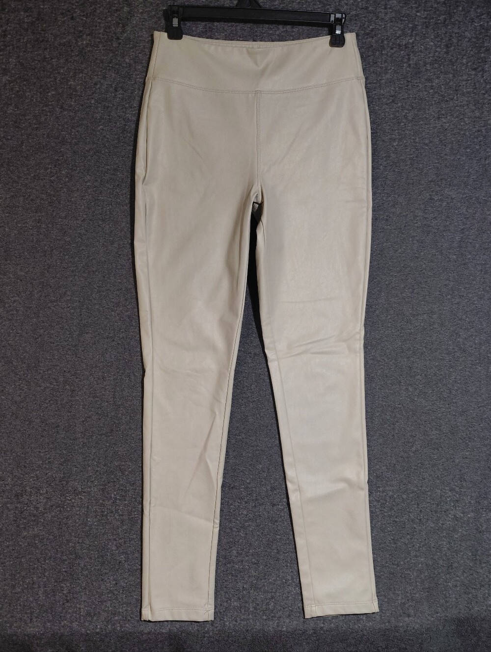 BBJ Los Angeles Cream Skinny High-Waist Pleather Pants Sz M